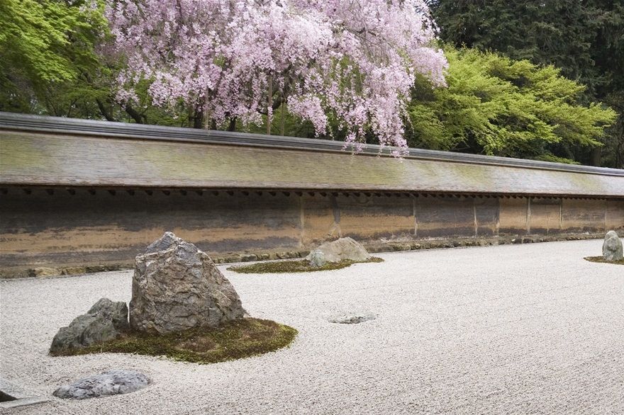Ryoanji Garden at Kyoto completed 1450 A.D.