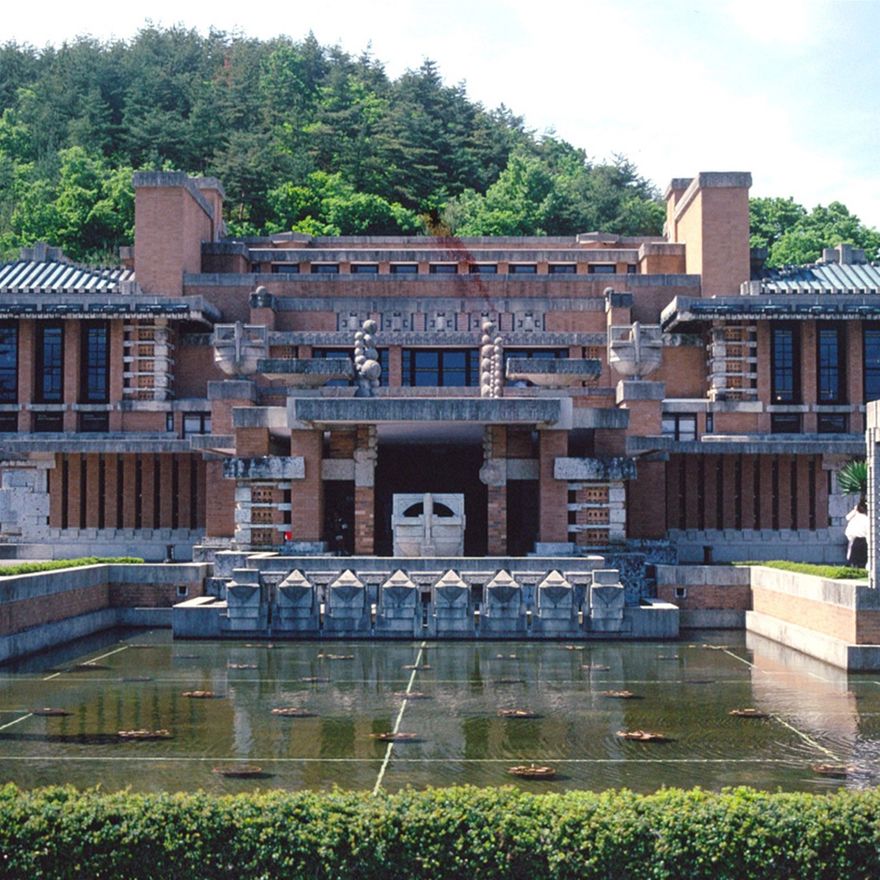 Imperial Hotel at Tokyo by Frank Lloyd Wright (now in Uchisaiwaicho, Meiji Mura)