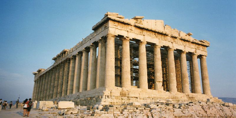 The Parthenon on the Acropolis in Athens by Ictinus & Phidias 447-438 B.C.
