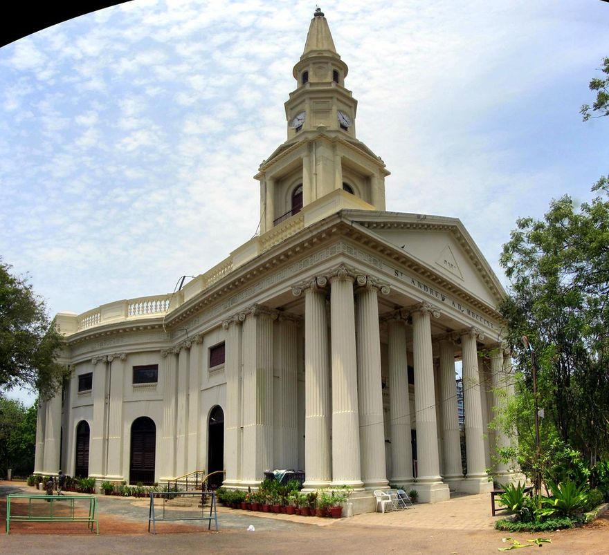 Saint Andrews' Church at Madras designed by Major Thomas de Havilland and Colonel James Caldwell 1821 A.D.