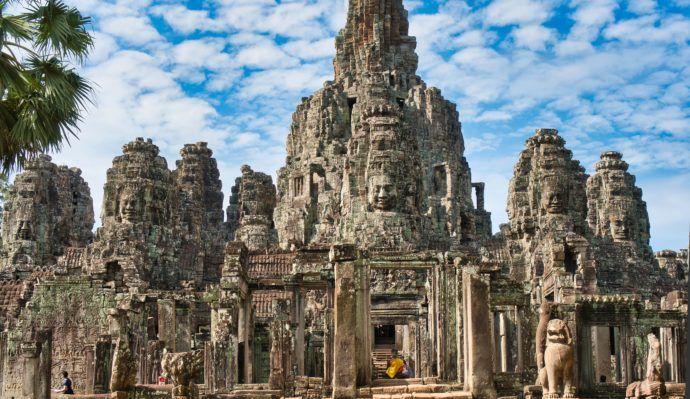 The Bayon at Angkor built about 1200 A.D.