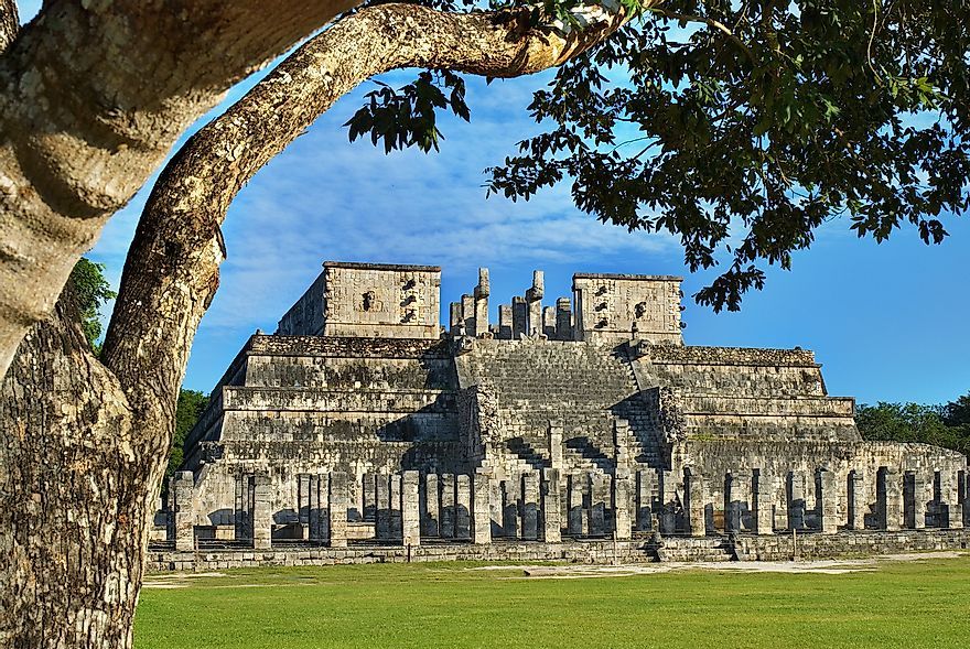 Temple of the Warriors at Chichen Itza built between 800 and 1050 A.D.
