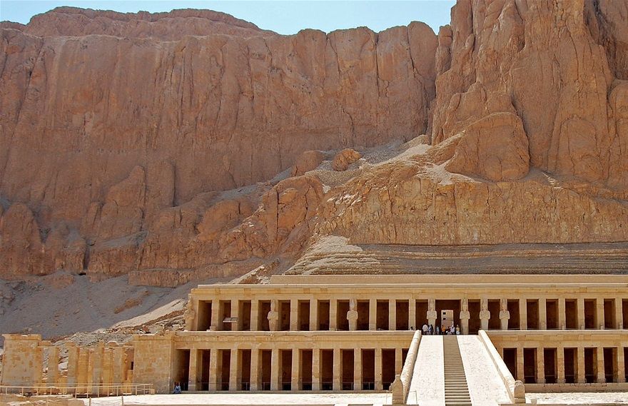 Deir El Bahari Funerary Temple at Thebes, built during the 21st century B.C.
