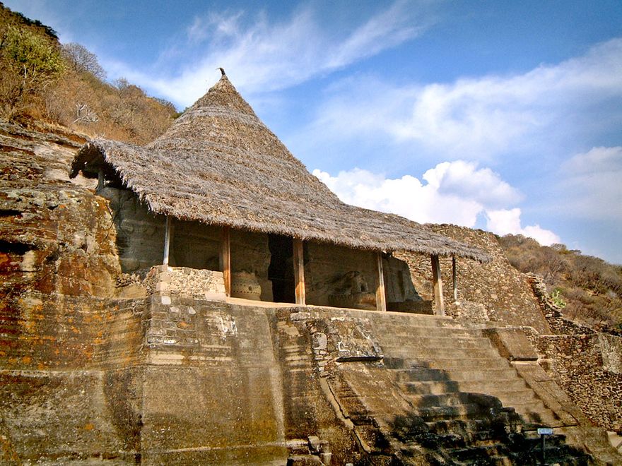 Aztec Temple at Malinalco built in mid 15th century A.D.