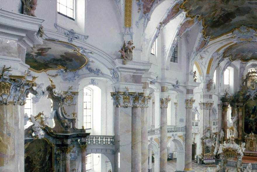 Vierzehnheiligen Church interior, designed by Johann Balthasar Neumann, 1743 to 1772 A.D.near Bamberg,