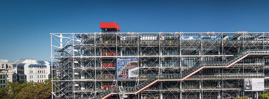 Place Pompidou in Paris by Renzo Piano built, 1971-1977