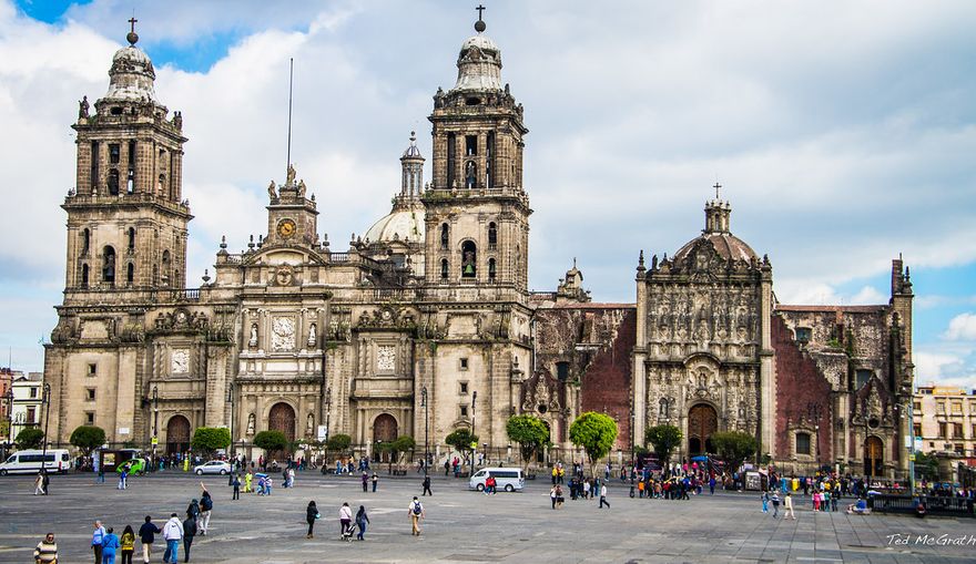 The Cathedral at Mexico City, consecrated 2 February 1656,  Architects, Claudio de Arciniega, Juan Gómez de Trasmonte, José Eduardo de Herrera, José Damián Ortiz de Castro Manuel Tolsá