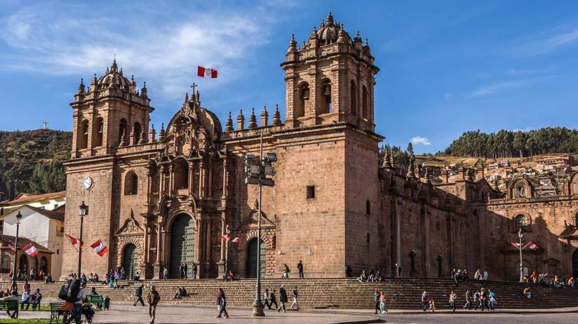 Cathedral at Cuzco, built 1560-1654 A.D. Architect Juan Bautista Egidiano & Juan Miguel de Veramendi.
