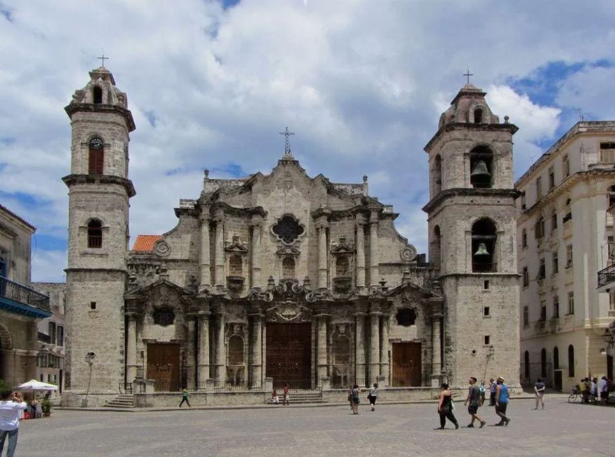 Cathedral at Havana, finished 1777 A.D., designed by Italian architect Francesco Borromini.