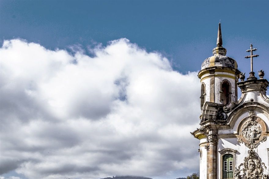 Church of St. Francis of Assisi in Ouro Prêto, Brazil,  1766  A.D. architect Aleijadinho (born António Francisco Lisboa}