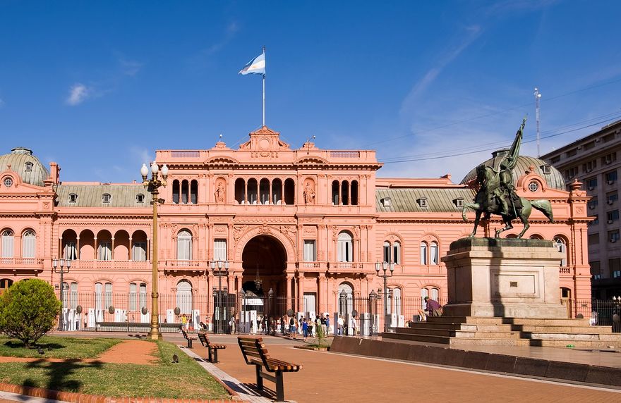 Casa Rosada at Buenos Aires designed by Francisco Tamburini, as a Post Office: 1879 A.D. & Government House: 1886 A.D.