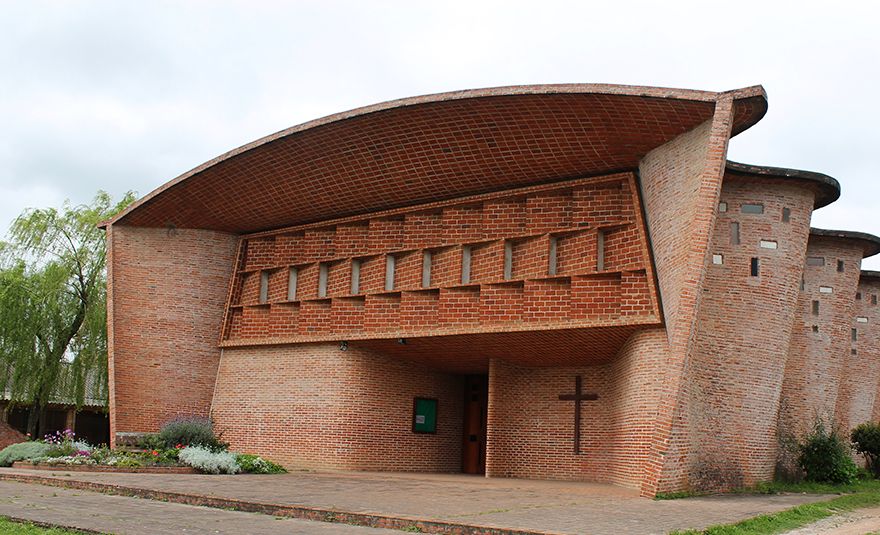 Atlántida Church designed by Eladio Dieste from 1957–1958 in Atlantida near Montevideo
