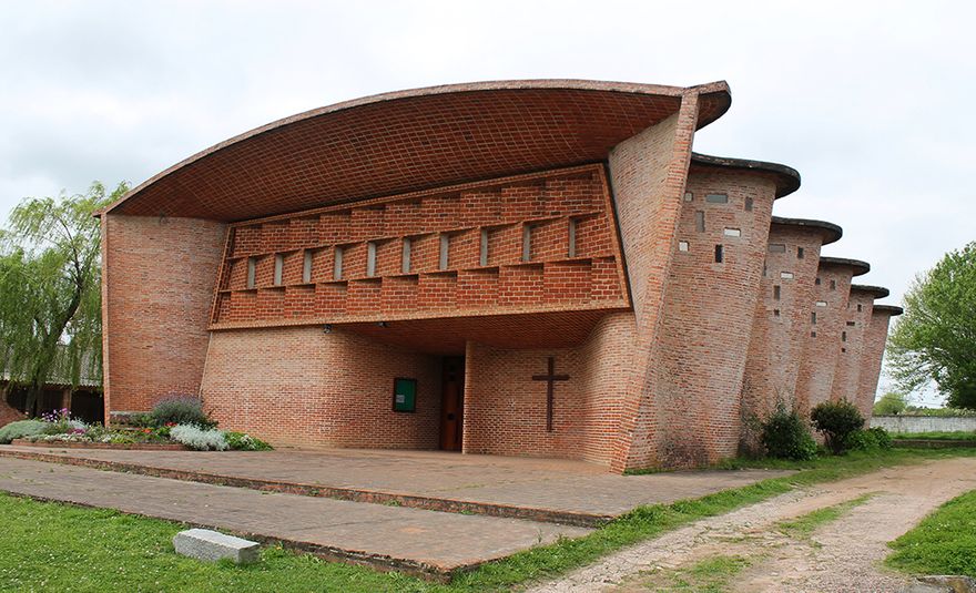 Atlántida Church designed by Eladio Dieste from 1957–1958 in Atlantida near Montevideo