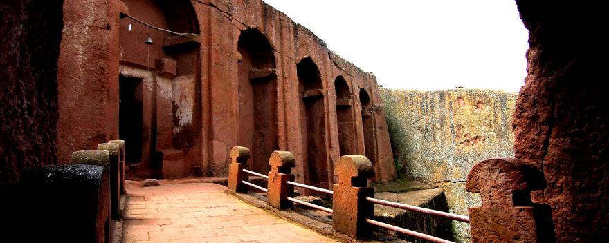 Church of Gabriel Raphael at Lalibela built in the 12th century A.D.