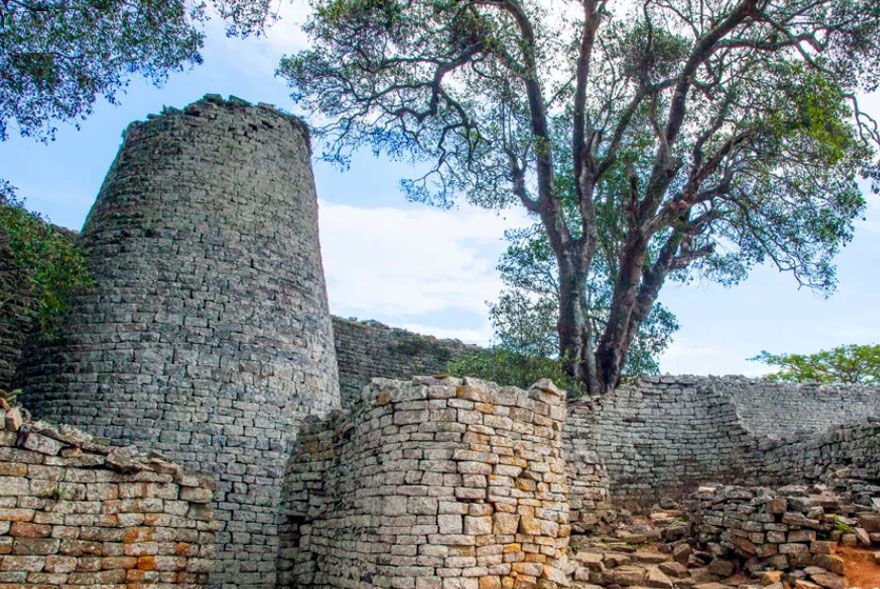 Great Zimbabwe a medieval city in Zimbabwe at Masvingo. Constructed from the 9th century abandoned in the 15th century
