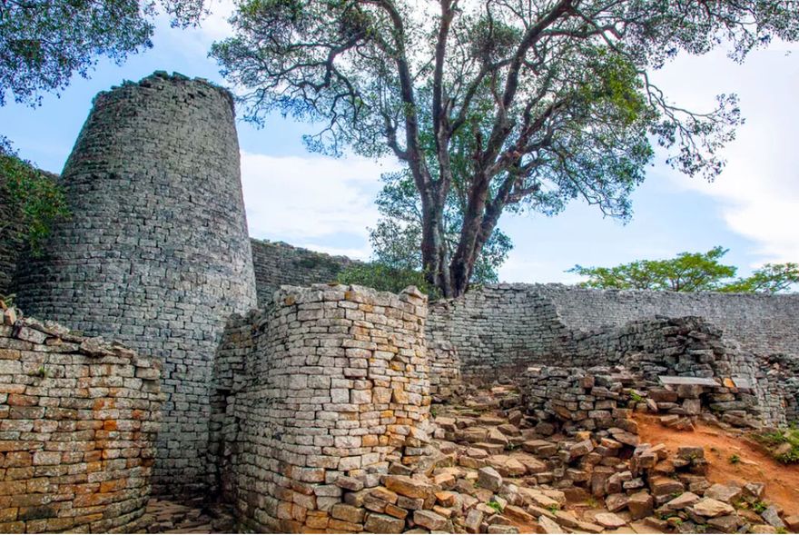 Great Zimbabwe a medieval city in Zimbabwe at Masvingo. Constructed from the 9th century abandoned in the 15th century
