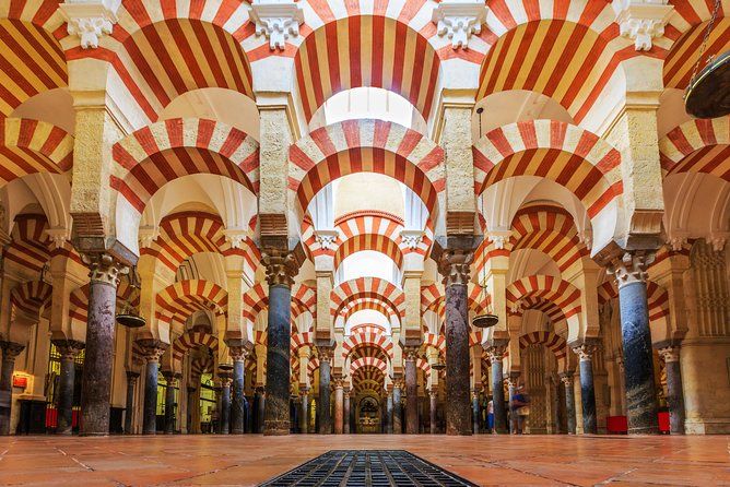 Interior of Mosque at Cordoba, Spain constructed on the orders of Abd ar-Rahman I in 785 A.D.