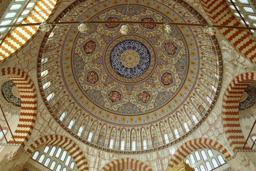 Dome of the Selimiye Mosque, Edirne designed by the architect Mimar Sinan, 1568-1575 A.D..