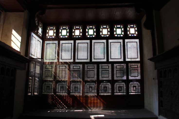 Mashrabiya balcony in the Bayt al-Suhaymi House, Cairo