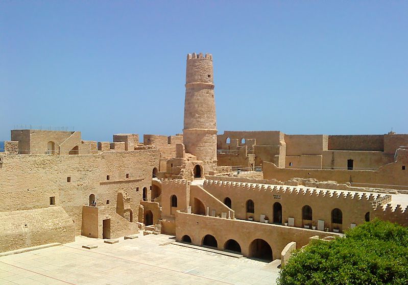 Ribat at Sousse, Tunisia, built in the Aghlabid era of the 8th century.