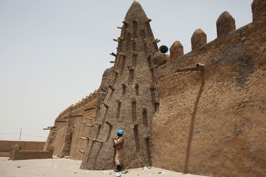 Djingareyber Mosque at Timkuktu, Mali built in 1327 A.D.
