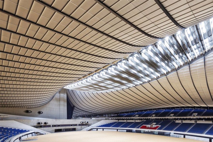 Yoyogi National Gymnasium in Tokyo's Shibuya Ward 1963-1964 by Kenzo Tange