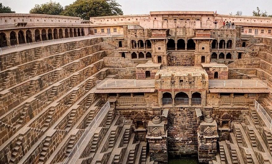 The Stepwell at Chand Baori built during the 8th and 9th Centuries A.D.