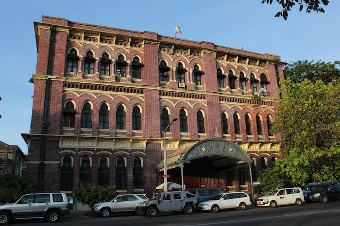 Bulloch Bros & Co. Building, Strand Road, Rangoon, currently a Post Office, built 1908.