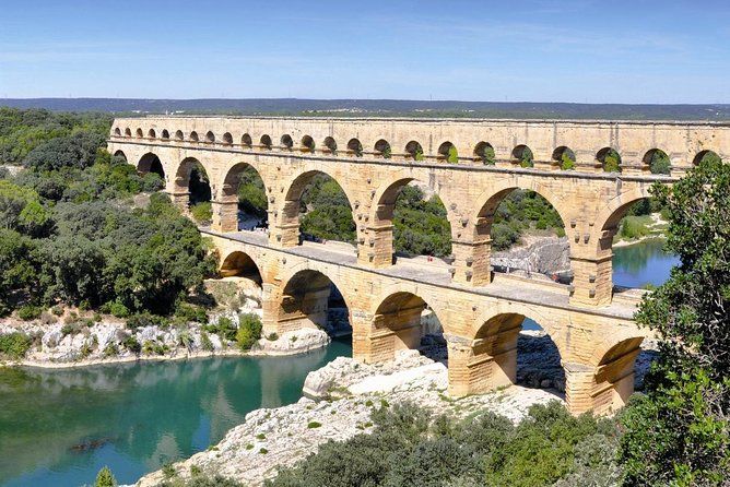 Pont du Gard at Vers-Pont-du-Gard, Gard, France, a Roman aqueduct, 40–60 A.D.