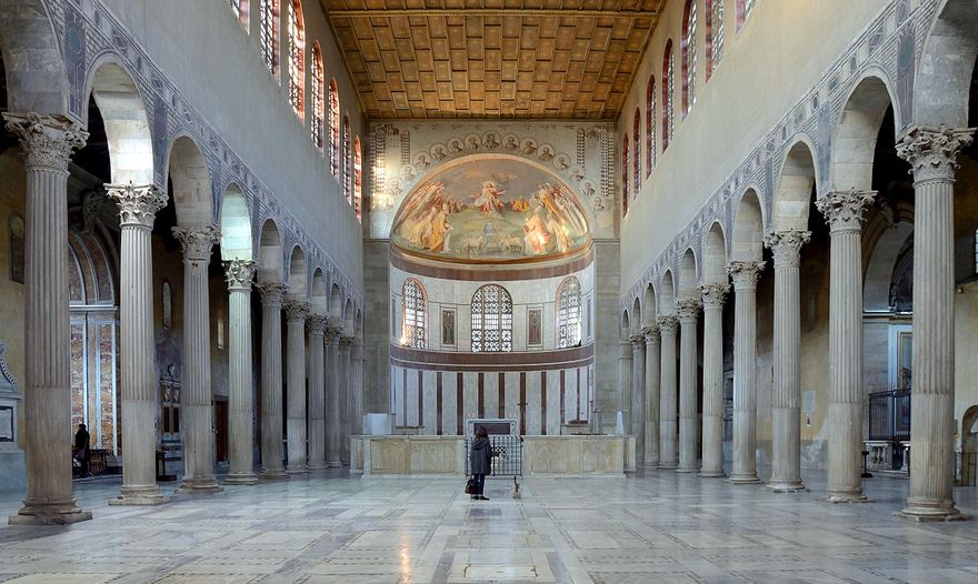 Santa Sabina Interior, Rome built between 422 and 432 A.D.