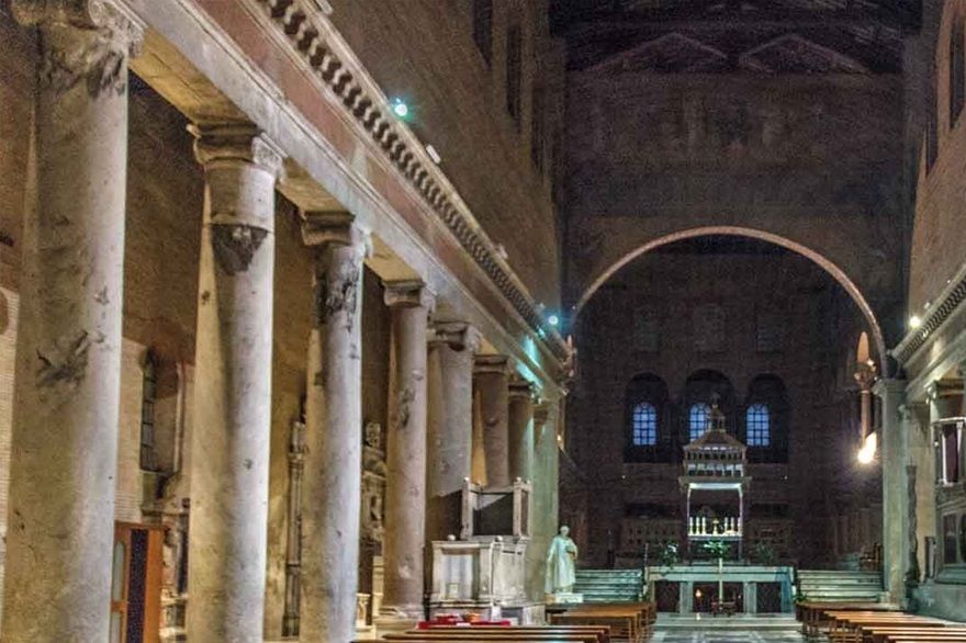 San Lorenzo fuori le Mura, Rome, Interior, 4th. Century A.D.