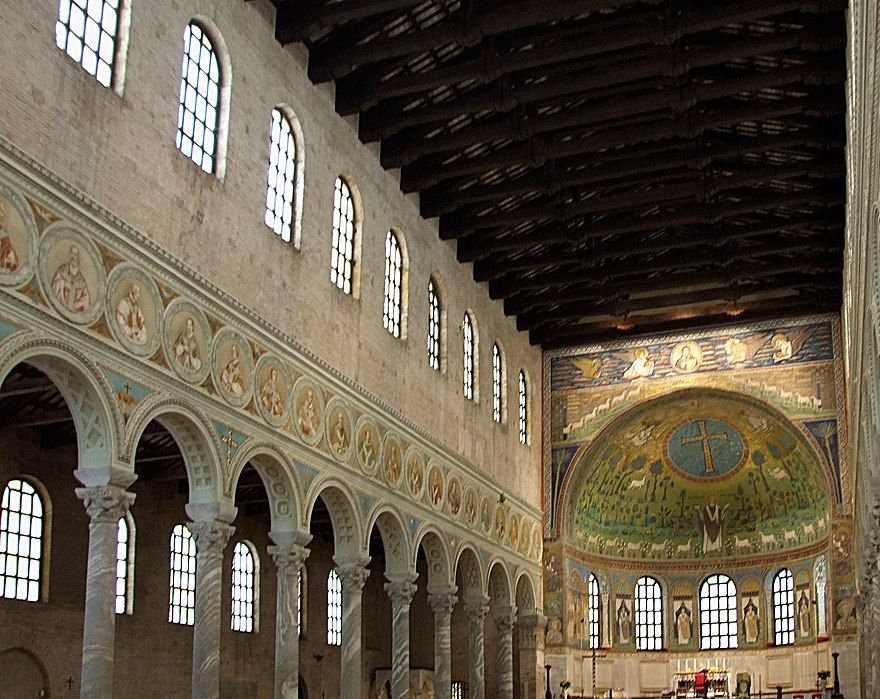 Interior of Basilica of Sant'Apollinare in Classe (Ravenna), 549 A.D.