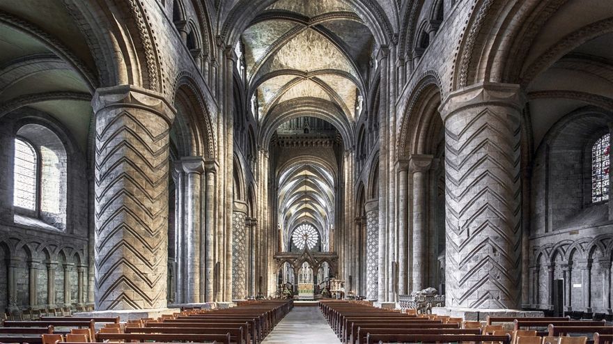 Interior of the Durham Cathedral (Durham, UK), 1093-1133 A.D.