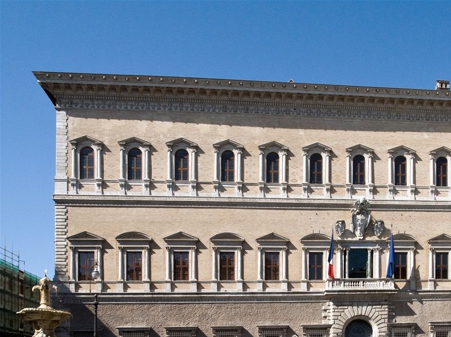 High Renaissance - Palazzo Farnese (Rome), 1534-1546 A.D., by Antonio da Sangallo the Younger