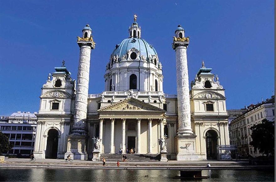Karlskirche (Vienna, Austria), 1715-1737 A.D., by Johann Bernhard Fischer von Erlach