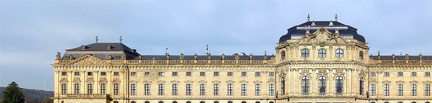 Würzburg Residence (1737–1744 A.D.) constructed for the Prince-Bishop of Würzburg by Balthasar Neumann.