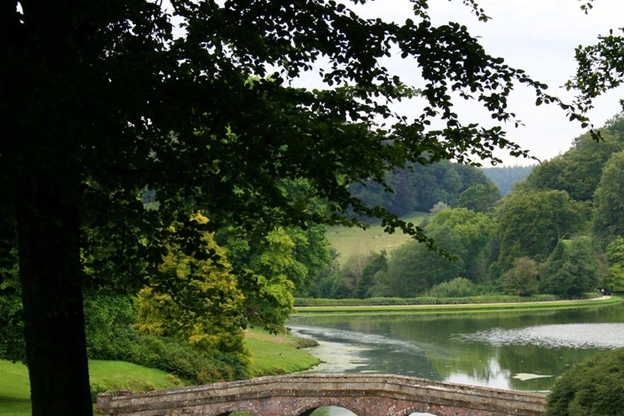 English landscape garden at Stourhead (the UK), the 1745-1755 A.D., by Henry Hoare