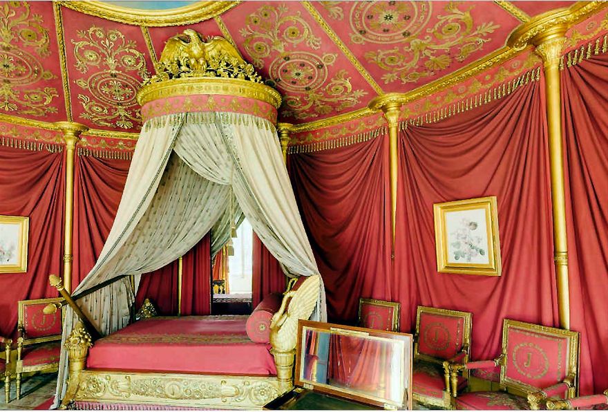 Empress Joséphine's Bedroom in Château de Malmaison (Rueil-Malmaison, France), 1800-1802 A.D., by Charles Percier and Pierre-François-Léonard Fontaine