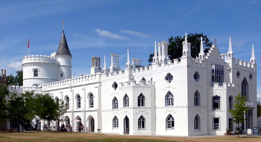 Gothic Revival - Strawberry Hill House, Twickenham, London, by Horace Walpole, rebuilt the existing house in stages starting in 1749, 1760, 1772 & 1776 A.D.