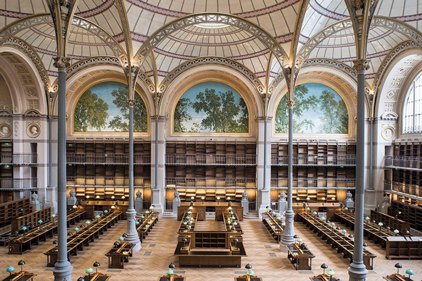 Bibliothèque Nationale Richelieu, Paris by Henri Labrouste, 1868 A.D.