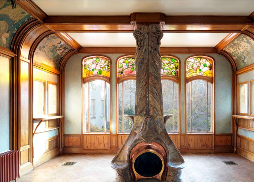 Interior of the Villa Majorelle, 1 rue Louis-Majorielle, Nancy, France, designed by architect Henri Sauvage 1901-1902.