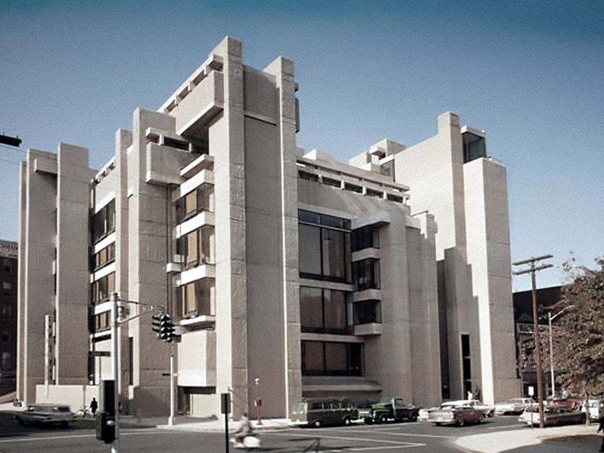 Rudolph Hall School of Art & Architecture, at New Haven, Connecticut, USA, 1963, by Paul Rudolph