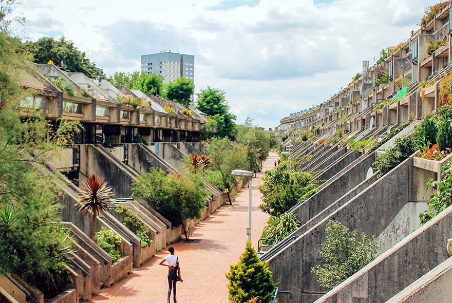 The Alexandra Road Estate by architect Neave Brown was built in Camden, London, completed in 1979