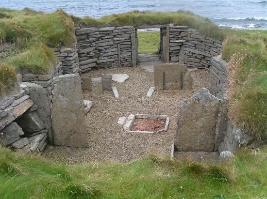 House at Knap of Howar, Scotland originating about 3,600 B.C.